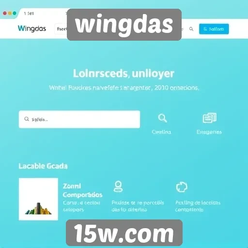 Análise da interface de usuário do site Wingdas